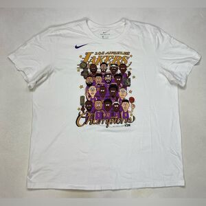 Nike Los Angeles Lakers NBA Championship 2020 Graphic T-shirt Men XXL White